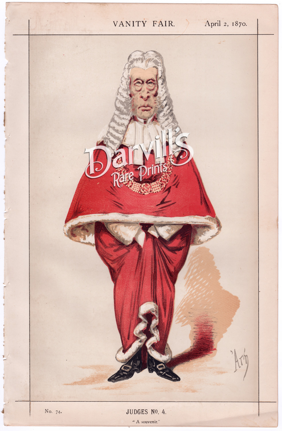 The Right Hon Sir Frederick Pollock April 2 1870 red robed judge